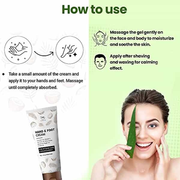Tnw The Natural Wash Hand And Foot Cream & Pure Aloe Vera Gold Gel | Plant Based