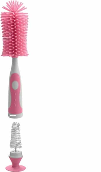 Fisher Price Silicone Bottle Brush Set For Baby Feeding Bottle And Nipple Pink