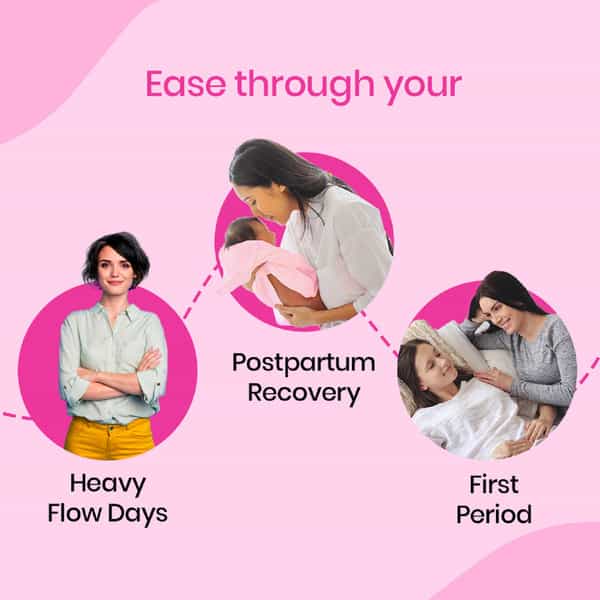I-Activ Period Panty, Disposable(L-Xl) Waist(31-48 Inches), Pack Of 5,For Heavy Flow,Maternity Pads