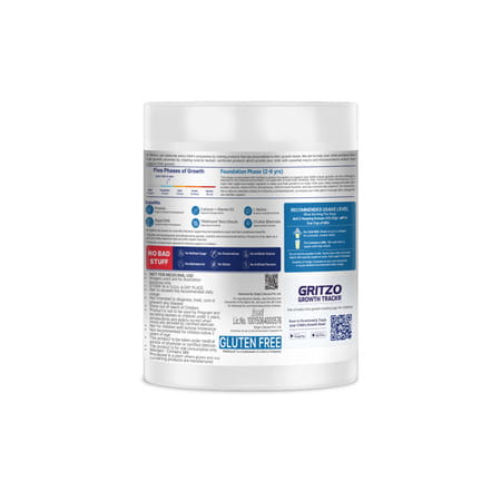 Gritzo Supermilk Overall Growth (2 - 6y Boy & Girl) | 6g Protein Powder (Creamy Vanilla | 200g)