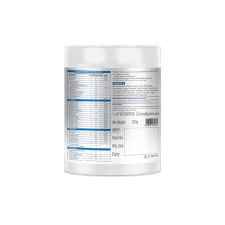 Gritzo Supermilk Overall Growth (2 - 6y Boy & Girl) | 6g Protein Powder (Creamy Vanilla | 200g)