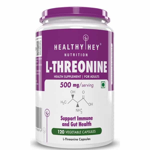Healthyhey Nutrition L-Threonine - Essential Amino Acid - 120 Veg Capsules