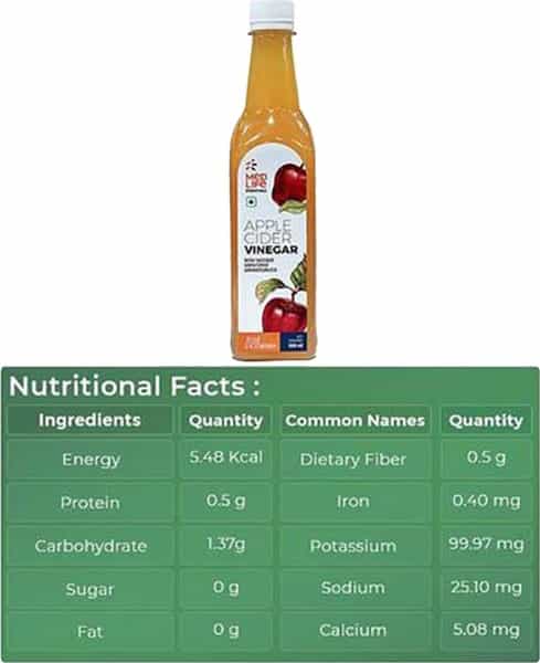 Medlife Essentials Apple Cider Vinegar 500 Ml 