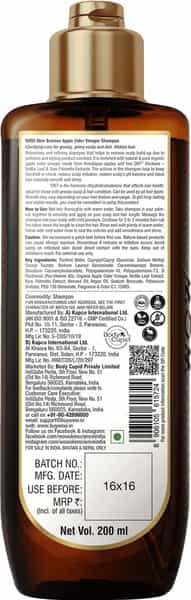 Wow Skin Science Apple Cider Vinegar Shampoo Bottle - 200Ml