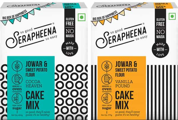 Serapheena Big Box Of Happiness Cake Mix Combo -Vanilla 375G & Chocolate 400G |Eggless| Pack Of 2
