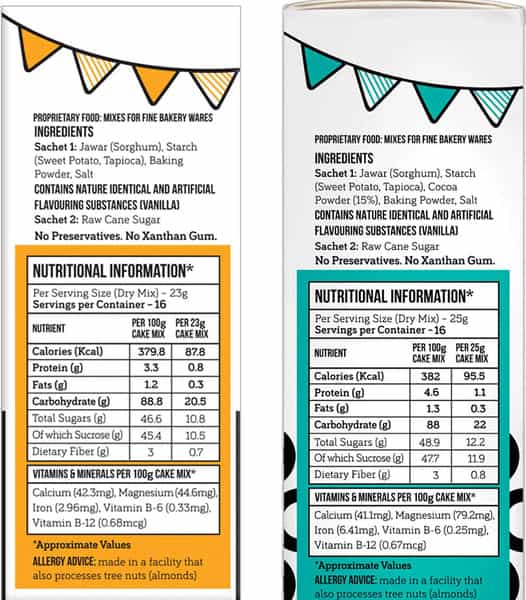 Serapheena Big Box Of Happiness Cake Mix Combo -Vanilla 375G & Chocolate 400G |Eggless| Pack Of 2