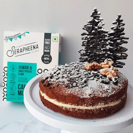 Serapheena Big Box Of Happiness Cake Mix Combo -Vanilla 375g & Chocolate 400g |Eggless| Pack Of 2