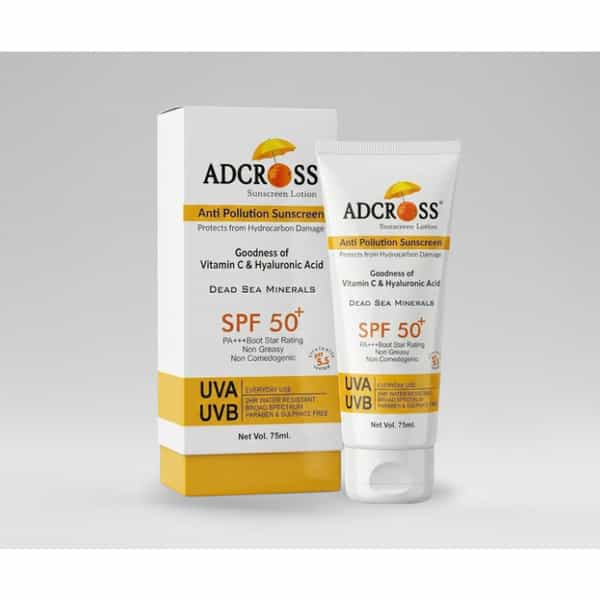 Adcross Sunscreen Lotionwith Dead Sea Minerals 75 Ml