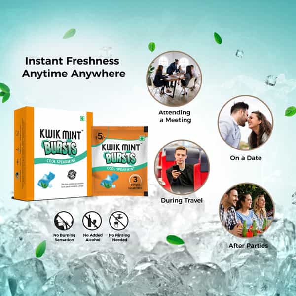 Kwik Mint Bursts Mouth Freshener - Pack Of 2