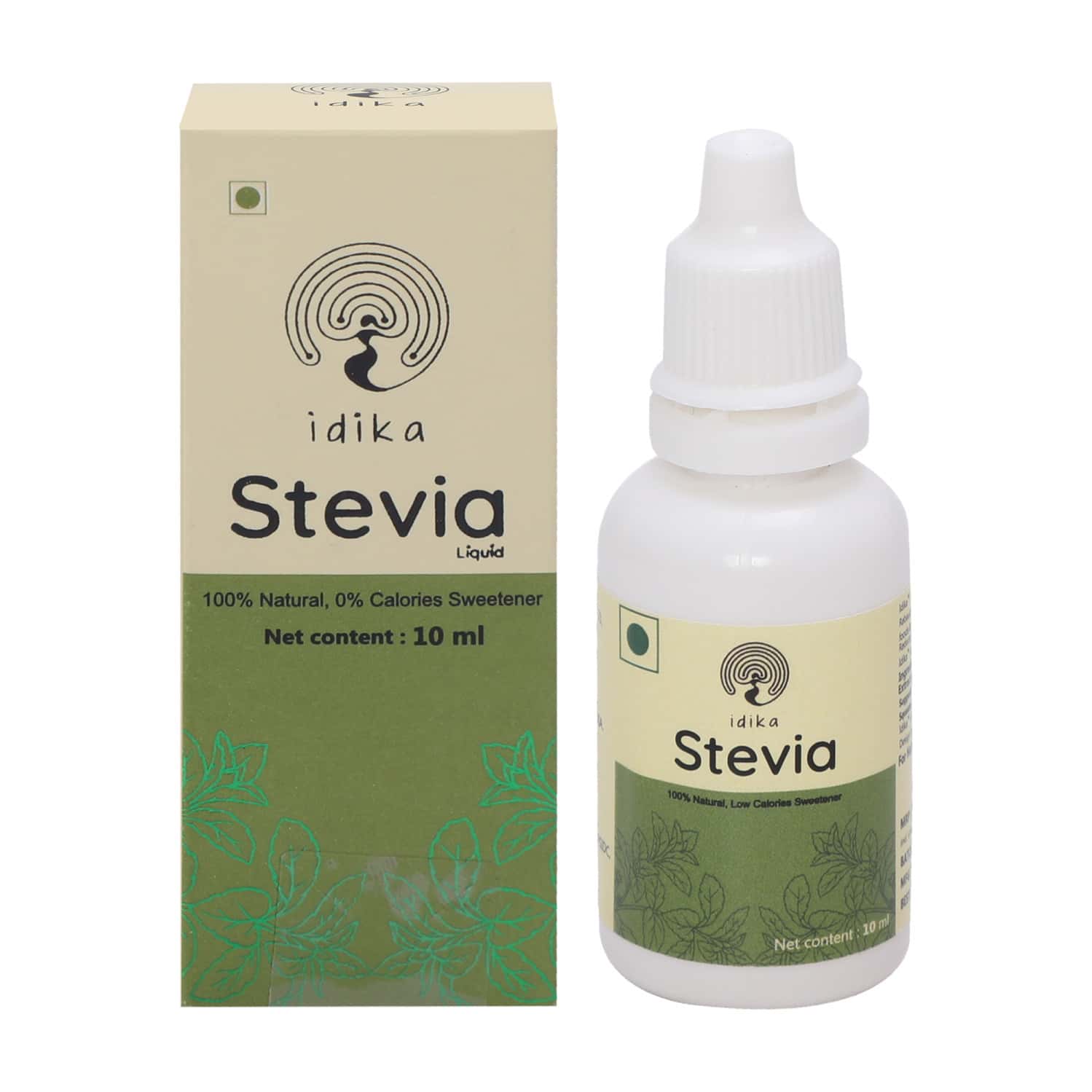 Idika Stevia Drop 10 Ml Sugar Free Diabetic Friendly Natural Zero Calorie Sweetener ( Pack Of 3)
