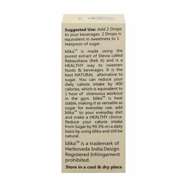 Idika Stevia Drop 10 Ml Sugar Free Diabetic Friendly Natural Zero Calorie Sweetener ( Pack Of 3)