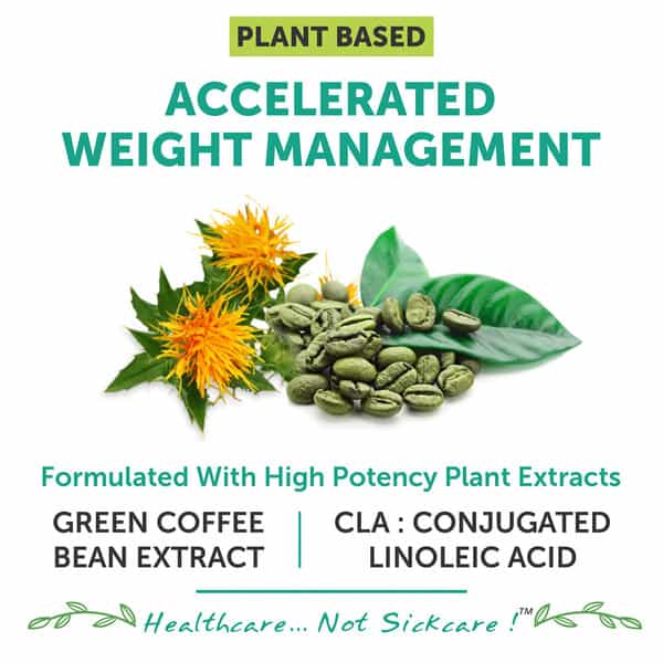 Bliss Welness Green Coffee Bean Extract + Cla Supplements | For Weight Management | 60 Veg Tablets