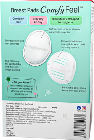 Pigeon Breast Pads Comfy Feel - 60 Pcs