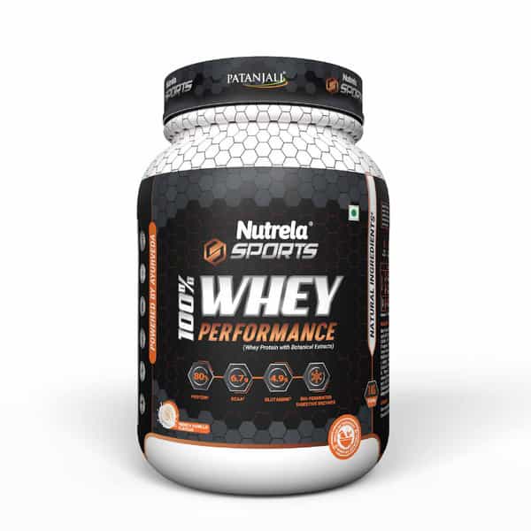 Nutrela Sports 100% Whey Performance Protein Powder -1Kg ( Flavor Vanilla Ice Cream)