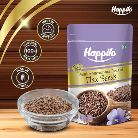 Happilo Premium Authentic Flax Seeds Roasted 250g