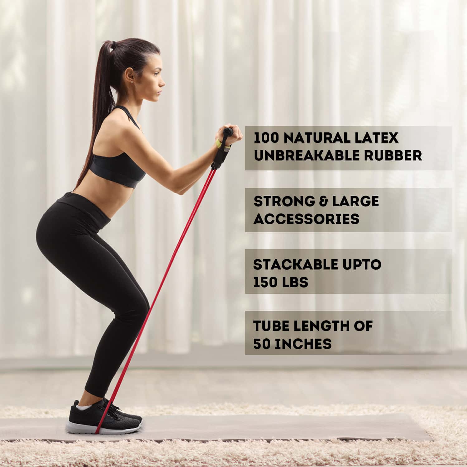 Fitness Attire Resistance Bands For Plus Size Exercise Bands For