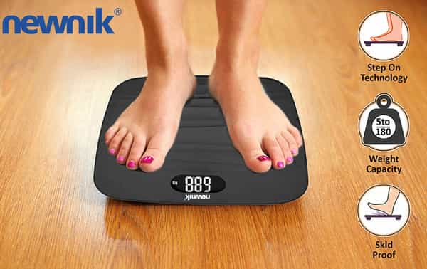 Newnik Pse201 Digital Electronic Personal Scale & Weigh Machine Grey