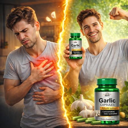 Cipzer Garlic Softgel 60 Capsules | Supports Digestive Health| Immunity & Overall Wellness
