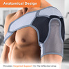 Vissco Shoulder Support For Stability To The Shoulder & Prevent Shoulder Dislocation - Small (Grey)
