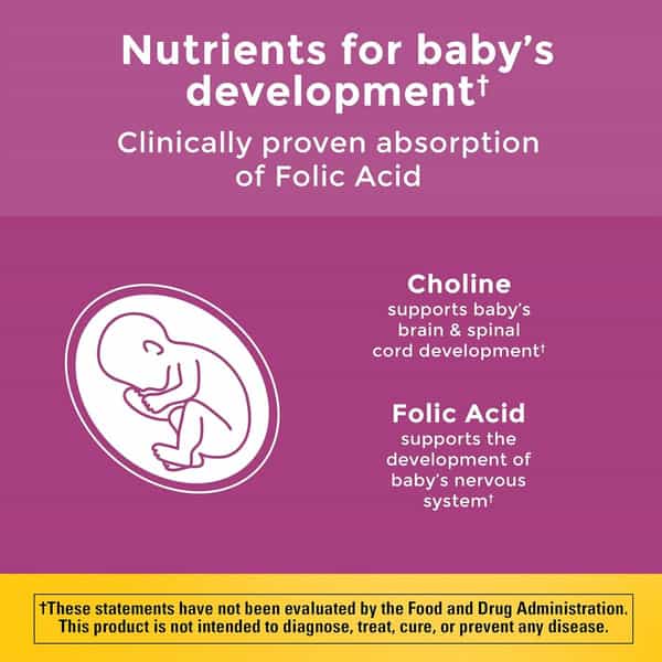 Nature Made Prenatal Gummies | Dha + Folic Acid | 60 Gummies | 30 Day Supply | Vitamin & Mineral