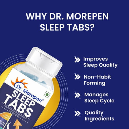 Dr. Morepen Sleep Tabs - Melatonin 5mg Sleeping Tablets - 60 Veg Tablets
