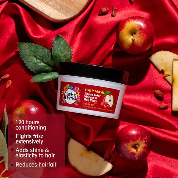 Buds & Berries Frizz Control Hair Mask With Apple Cider Vinegar And Goji Berry (200 Ml)