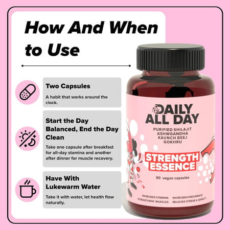 Daily All Day Himalayan Shilajit Resin Capsules For Men Women | 90 Capsules