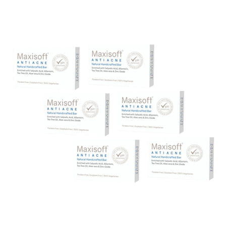 Maxisoft Anti Acne | Natural Handcrafted | Bar | 75 Gm | Pack Of 6