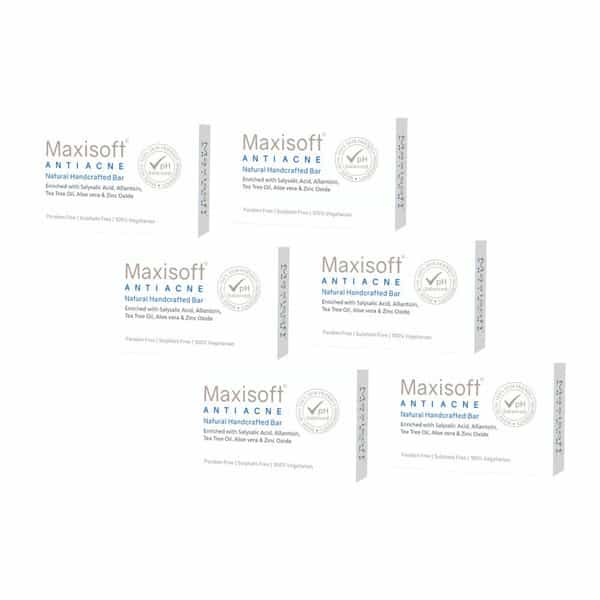 Maxisoft Anti Acne | Natural Handcrafted | Bar | 75 Gm | Pack Of 6