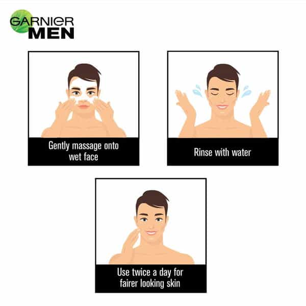 Garnier Men Power White Double Action Face Wash 50 Gm