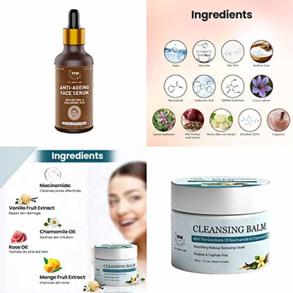Tnw The Natural Wash Anti-Ageing Face Serum And Cleansing Balm For Healthy & Flawless Skin