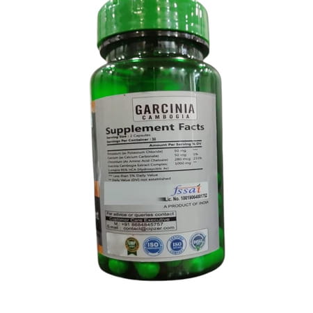 Cipzer Garcinia Cambogia Capsule Trim Fat & Shed Pounds For Weight & Abdominal Fat 30 Capsules
