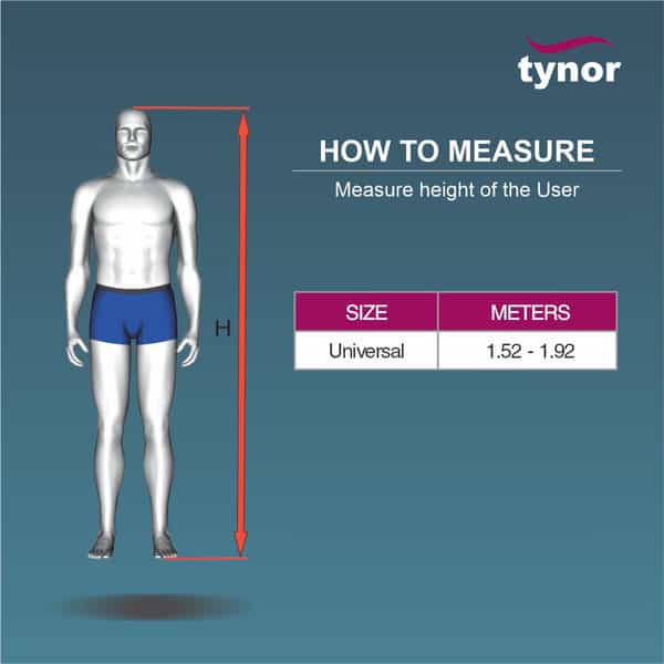 Tynor Walking Stick Trio Grey Universal 1 Unit