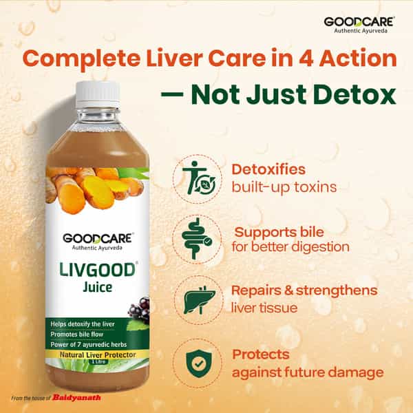 Goodcare Livgood Liver Care Juice 1000Ml | 7 Herbs | Detox | Digestion & Metabolism Support