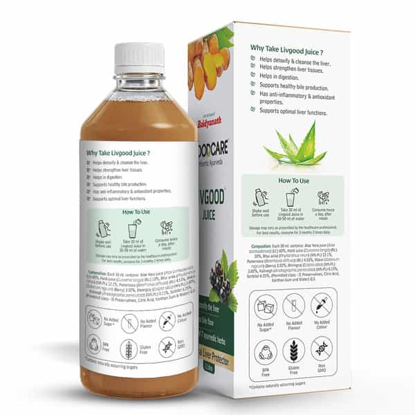 Goodcare Livgood Liver Care Juice 1000Ml | 7 Herbs | Detox | Digestion & Metabolism Support