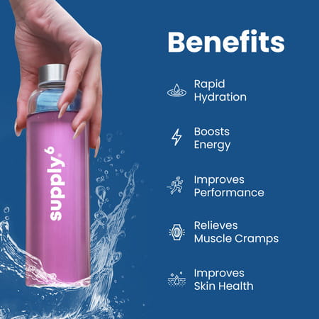 Supply6 Salts | Electrolyte Mix | Zero Added Sugar | (3 Servings | Blue Raspberry)