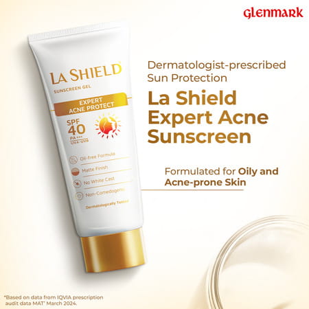 La Shield Sunscreen Gel | Expert Acne Protect | Spf 40 Pa +++ | 50 Gm