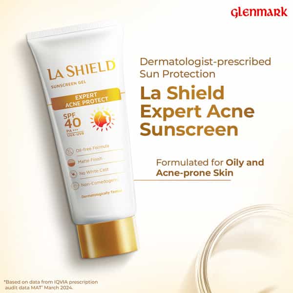 La Shield Sunscreen Gel | Expert Acne Protect | Spf 40 Pa +++ | 50 Gm