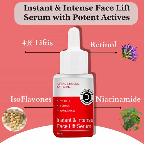 Dermistry Anti Aging Instant Skin Firming Tightening 4% Liftis Retinol Hyaluronic Acid Face Serum 