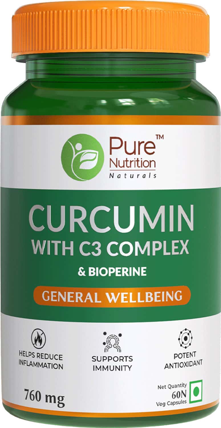 Buy PURE NUTRITION BIOTIN CURCUMIN VEG 500 MG CAPSULE 60 Online & Get