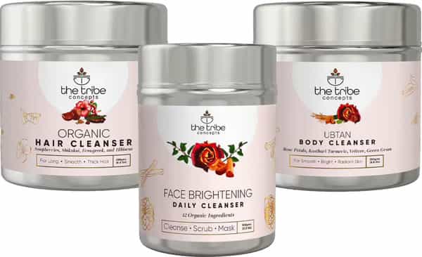 The Tribe Concepts Top To Toe Cleansers Kit/With Steel Tin 600 Gm
