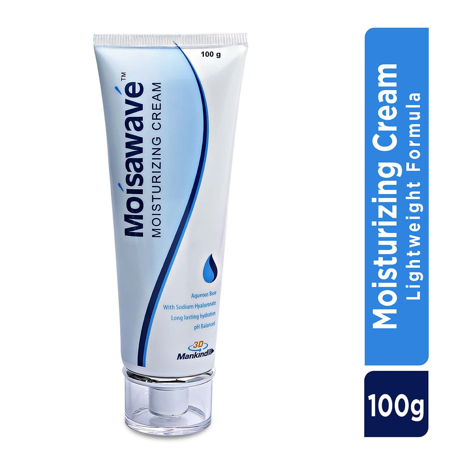 Mankind Moisawave Cream | Lightweight | 72h Moisture Lockdown | For All Skin Type | 100g
