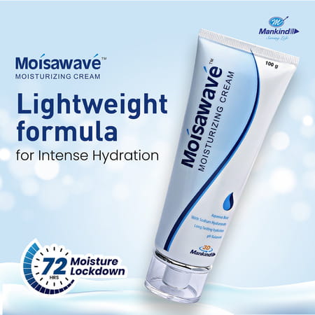 Mankind Moisawave Cream | Lightweight | 72h Moisture Lockdown | For All Skin Type | 100g