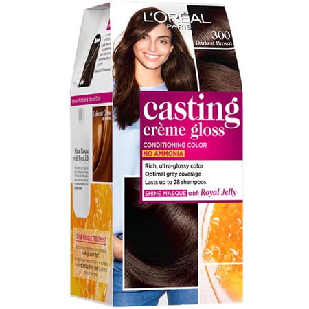 L'Oreal Paris Casting Creme Gloss 300 Darkest Brown (87.5g + 72ml) Hair Color Box Of 159.5 G
