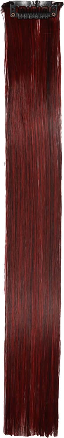 Streak Street Red Wine Burgundy Straight Clip-On Strands