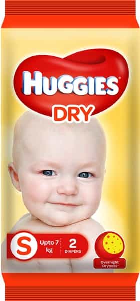 Huggies New Dry Small Size Diapers (2 Count)