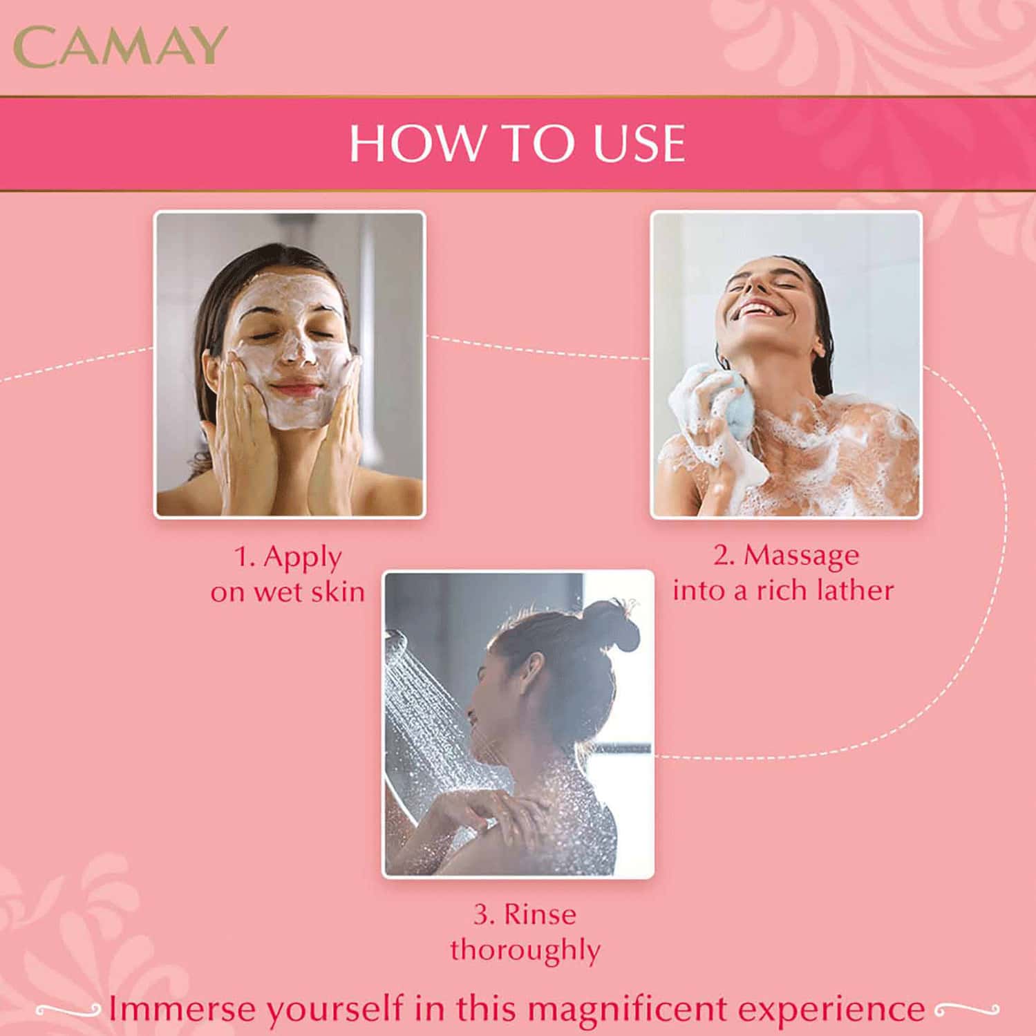 Buy CAMAY CLASSIC CARNATIONS & ROSES BEAUTY SOAP WITH INDULGING FRENCH