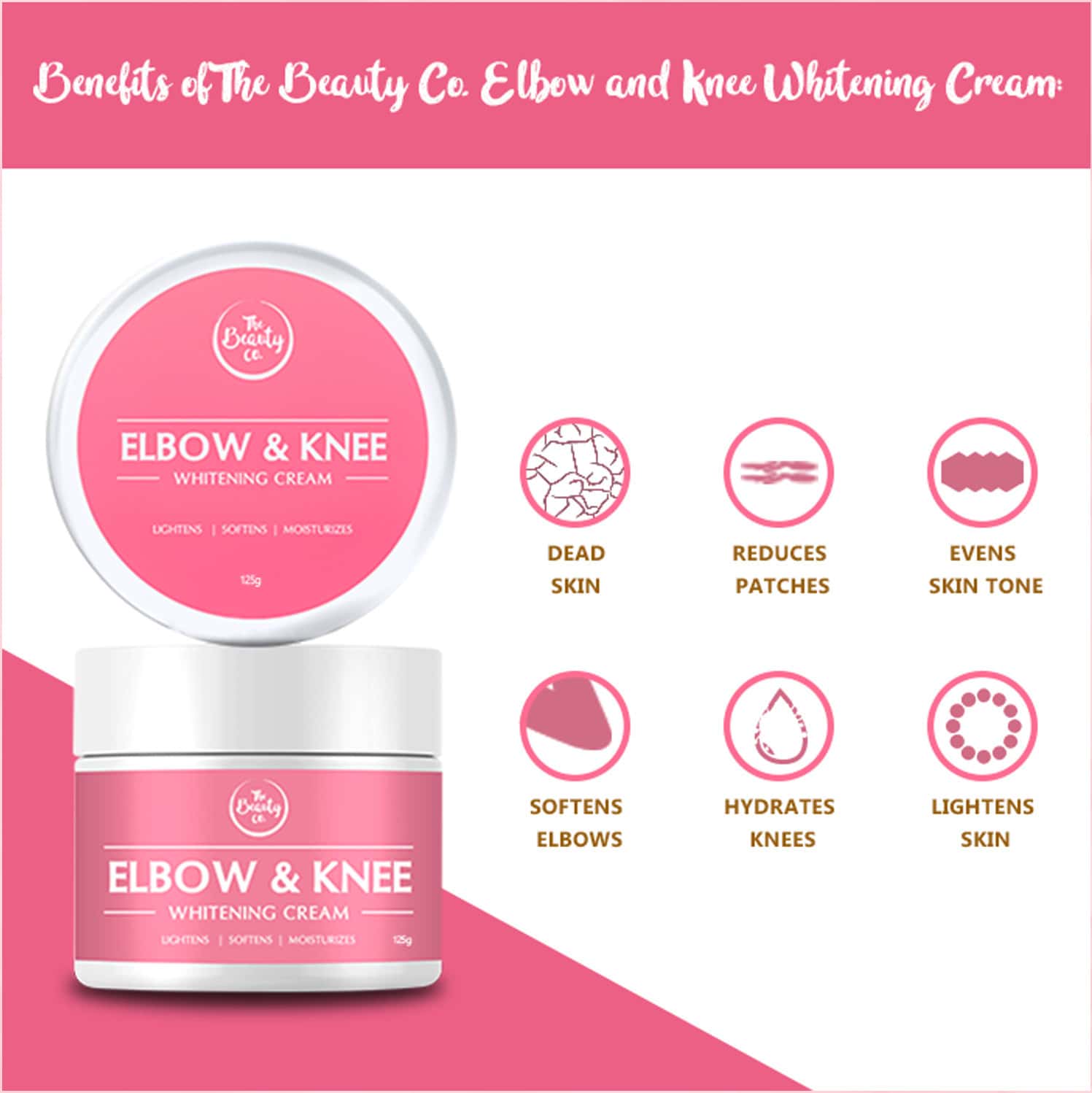Buy THE BEAUTY CO. ELBOW & KNEE WHITENING CREAM (125GM) Online & Get