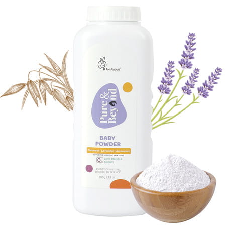 R For Rabbit Baby Powder 100g Pure & Beyond Natural|Oatmeal & Arrowroot | Suits Sensitive Skin