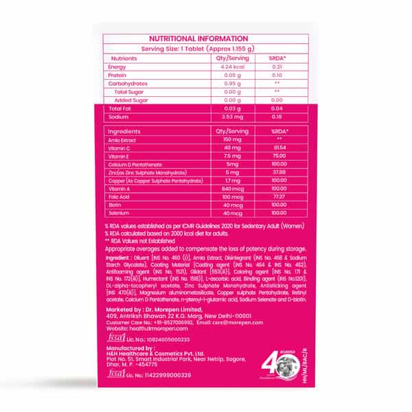 Dr. Morepen Skin Collagen | Strawberry Watermelon | Powder | 250G & Biotin+Advanced 60 Tablet |Combo